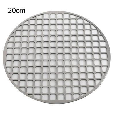 Rede de Grelha Redonda de Aço Inoxidável 18-30cm Tapete para Churrasco Rack para Churrasqueira a Carvão Acessório para Cozinha Doméstica