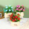 Faux Rose Flower Pot With Durable Foam Material For Home Interior And Gift Use