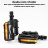 2 Pieces Bike Pedal Road Bicycles Bearing Anti-skid Pedals Waterproof Cycling Outdoor Replacement Part Reflective Riding