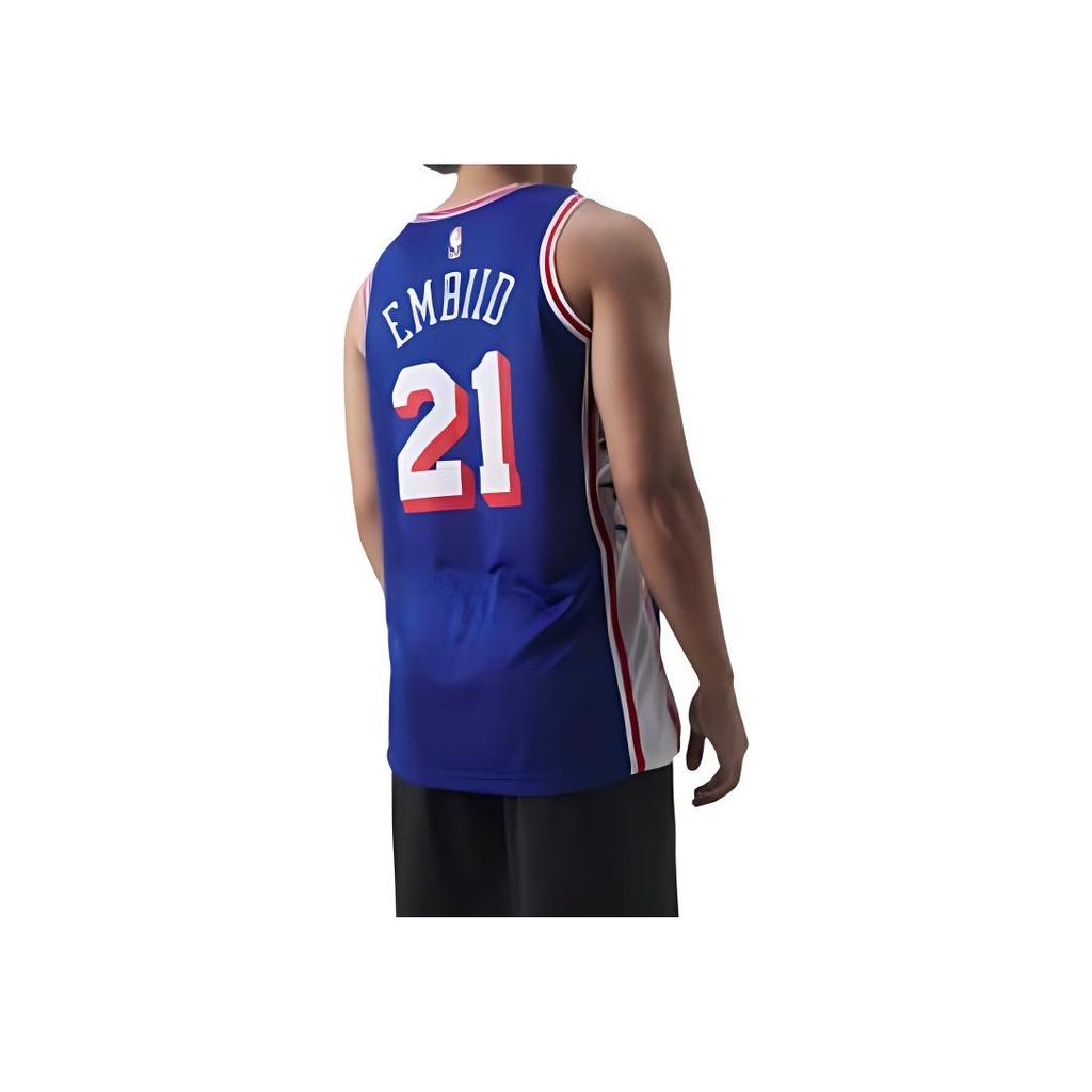 New Nike Basketball Jerseys 23/24 Season Philadelphia 76ers Joel Embiid Size 21 Men's Dark Blue DX8620-401