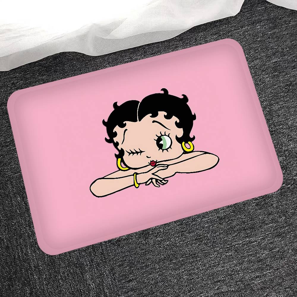 B-Betty Girl B-Boops Door Mat Washable Non-Slip Living Room Sofa Chairs Area Mat Kitchen Doormat Area Rug