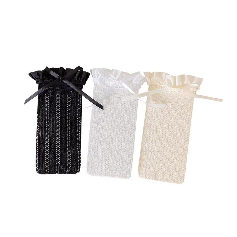 Meias Longas de Renda para Meninas, Meias de Rede com Padrão Jacquard de Laço Doce, Meias de Malha, Meias Frilly de Rede de Pesca de Balé para Bebê, Leggings Lolita