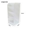 1pc White/Black Transparent Multifunctional Large Capacity Desktop Stationery Pencil Storage Box