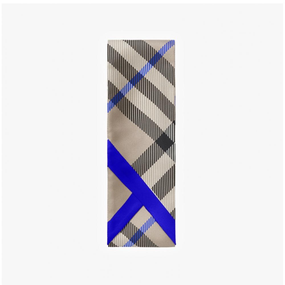 Burberry 8088138 A3888 Check Twily Silk Scarf