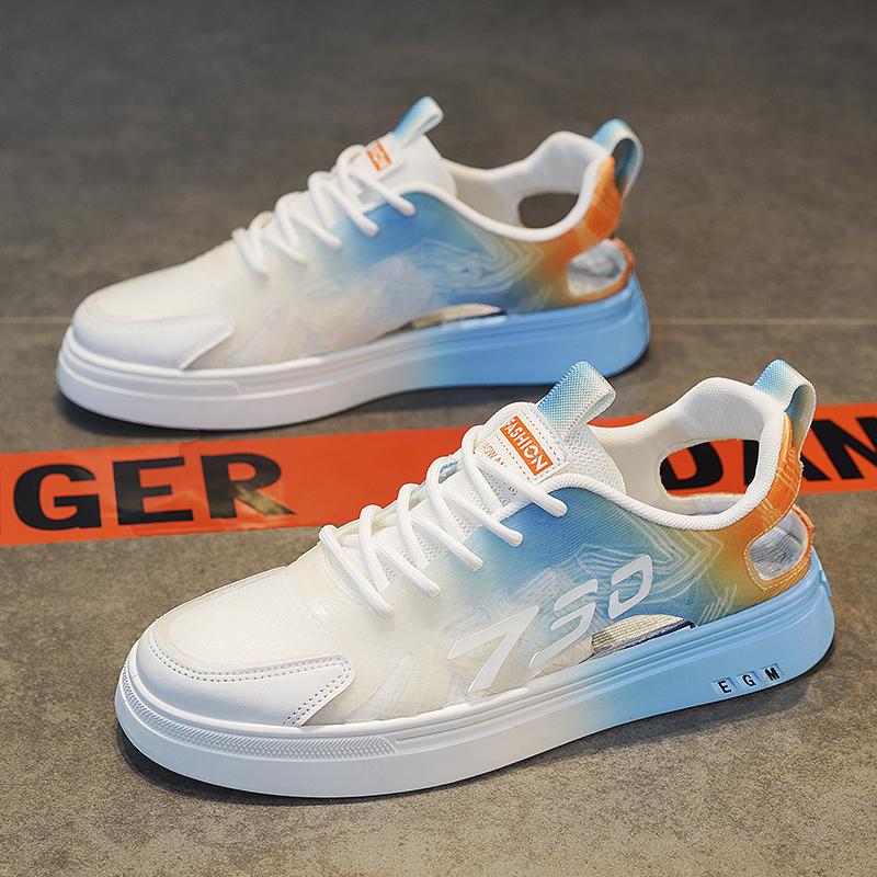 Mens Board Shoes Summer Hot Items Breathable Sports Casual Trendy Shoes Low Cut Lace Up Suitable Daily Walking Street Wear
