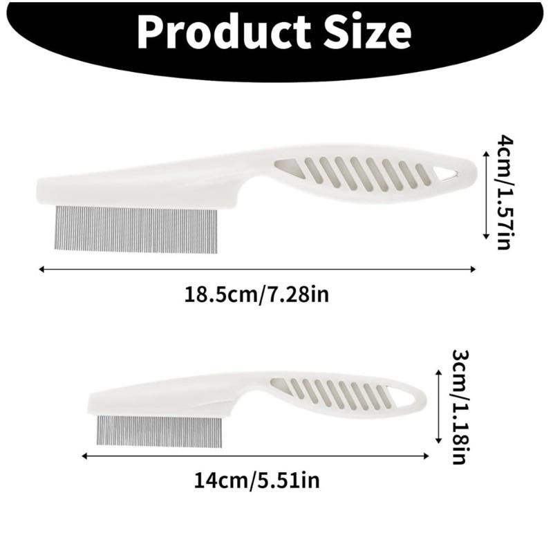 Pet Flea Removal Comb, Dog and Cat Comb, Flea Comb, Beauty Comb, Hair Removal Comb with Dense Teeth and Steel Needles