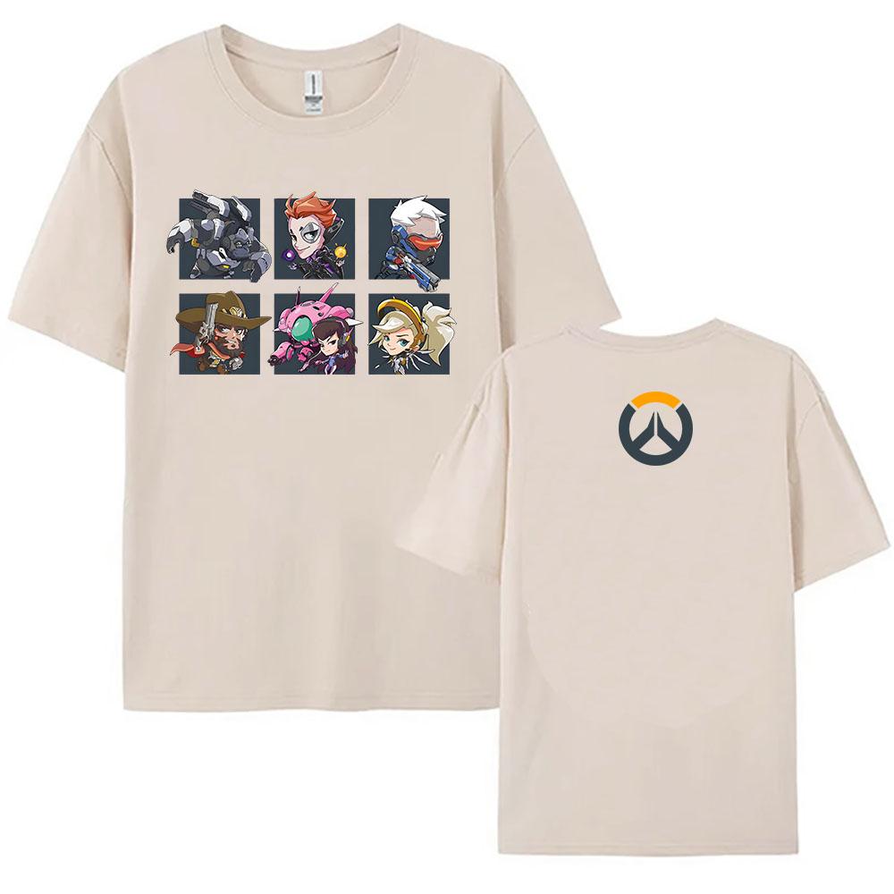 Overwatch 2 Cute But Deadly Print T-shirt Unisex Streetwear Short Sleeve Cotton Tshirts Casual Game Graphic T Shirt