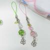 Elegant Clovers Bead Phone Tassels Stylish Four Leaf Clovers Phone Lanyard Tassels Versatile Phone Chain Attachment