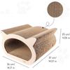 Cat Scratching Post - CREATIVE PETS - 37x36x23 Cm - Cardboard House - Furniture Protector - Durable