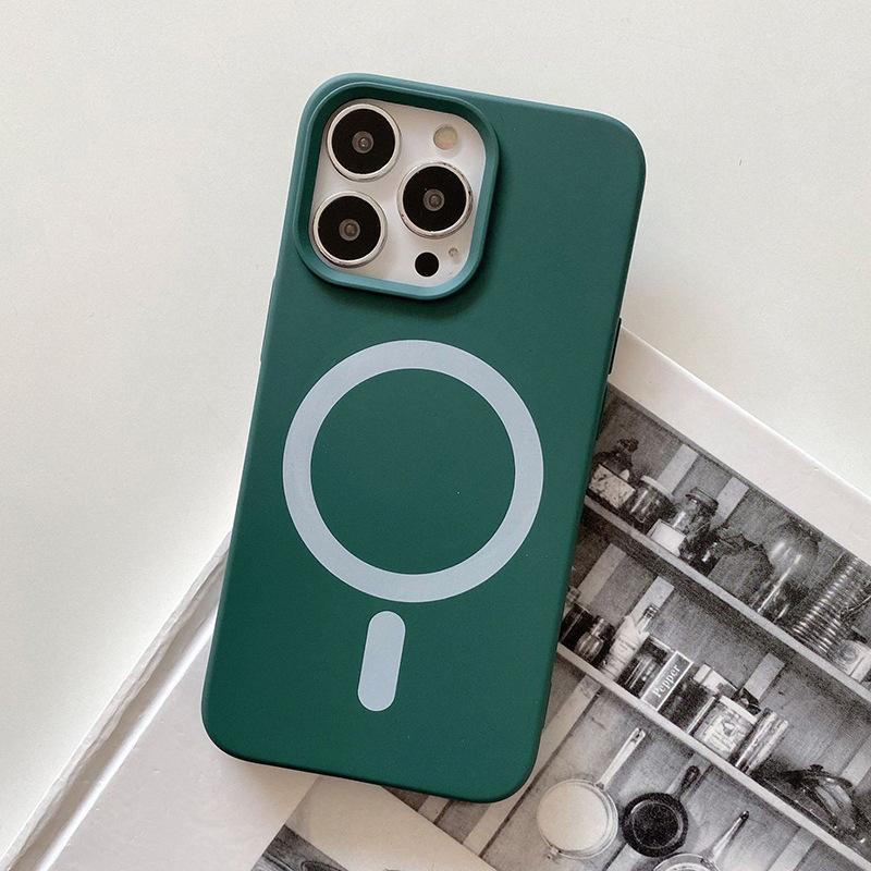 Suitable for Apple 16promax Liquid Silicone Magnetic Phone Case IP15 Imitation Original Liquid Large Hole 13 Protective Case