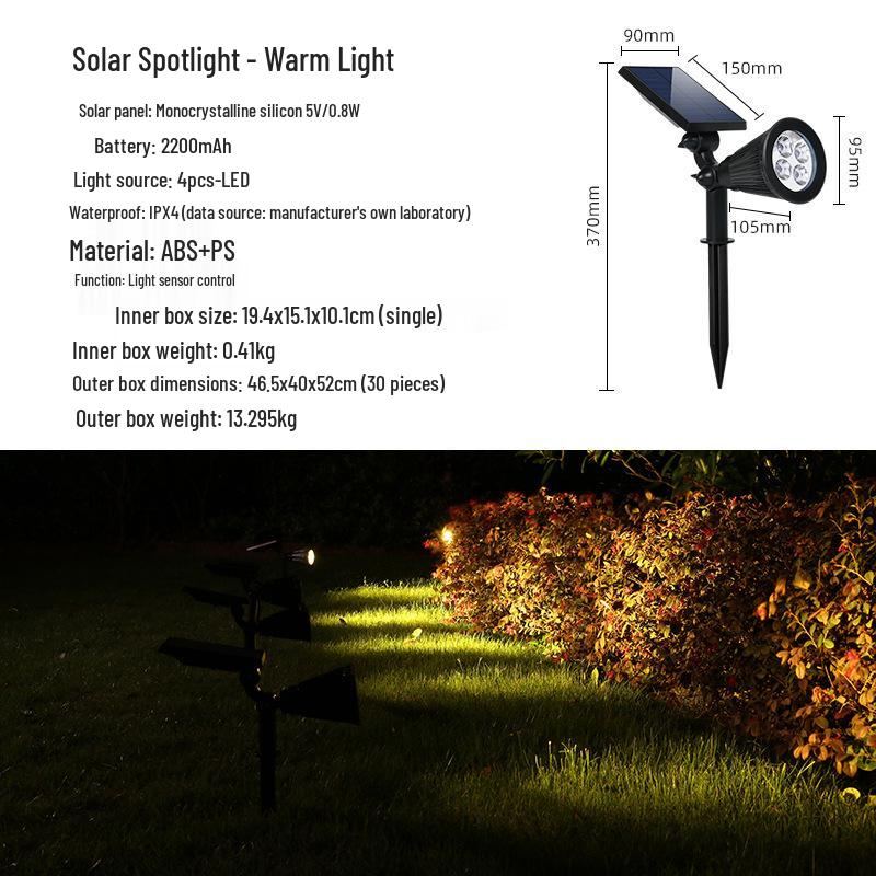 Solar Tree Spotlight for Outdoor Gardens - Illuminate Your Landscape with Sunset Glow