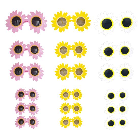 Sunflower Glasses Funny Clown Sunglasses Adults Horror Movie Costume for Summer Beach Pool Party Halloween Cosplay