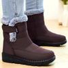 Women's Fashion Lightweight Height-enhancing Soft Sole Winter Warm Fur One Snow Boots Velvet Lined Non-slip Casual Sports Cotton Boots