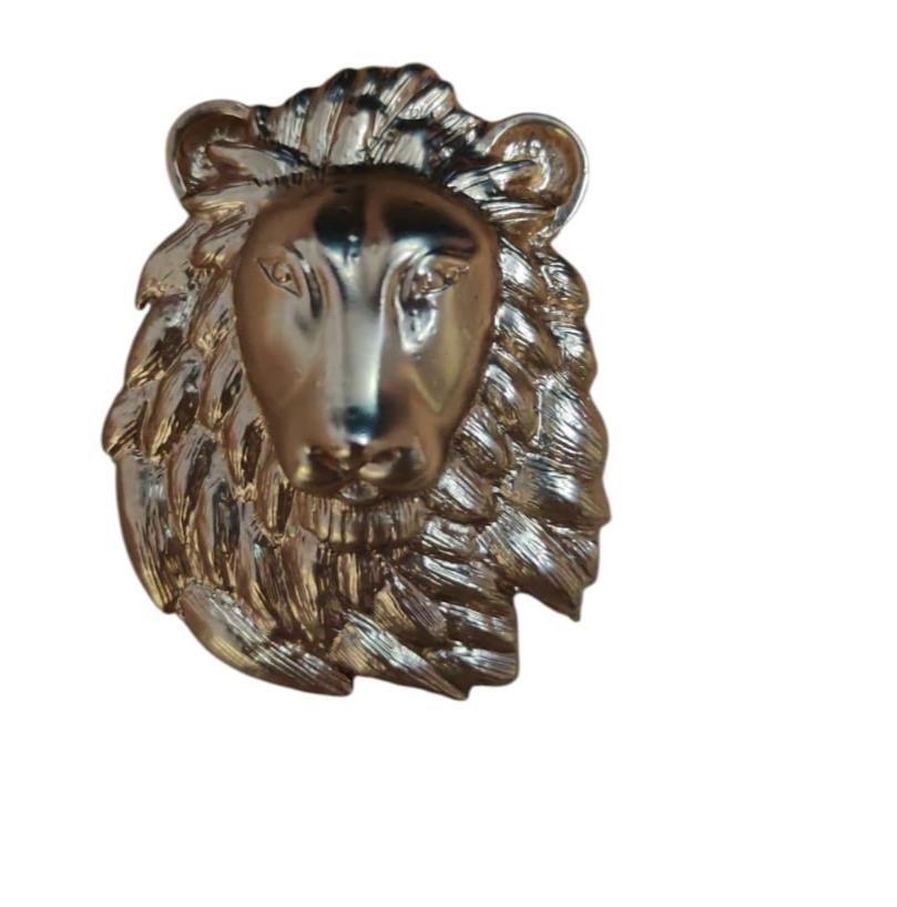 

@ Lion Face With Brooch Pin & Light Golden Color For Men MA-70-60%Off