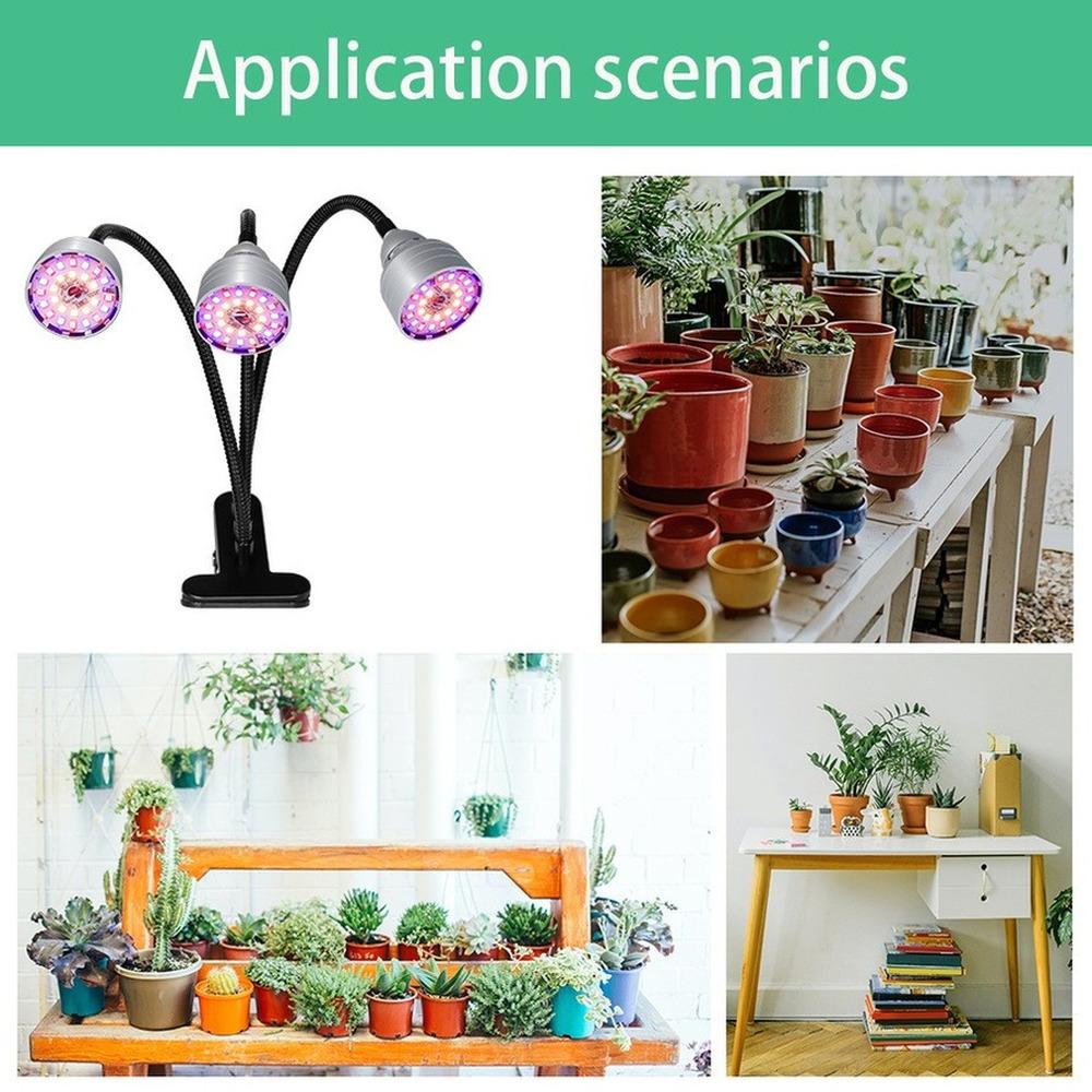 DC5V USB LED Plant Grow Light 4heads flower Red Blue light Phytolamps Timer Waterproof Desktop Clip Phyto Lamps Flowers Grow Box