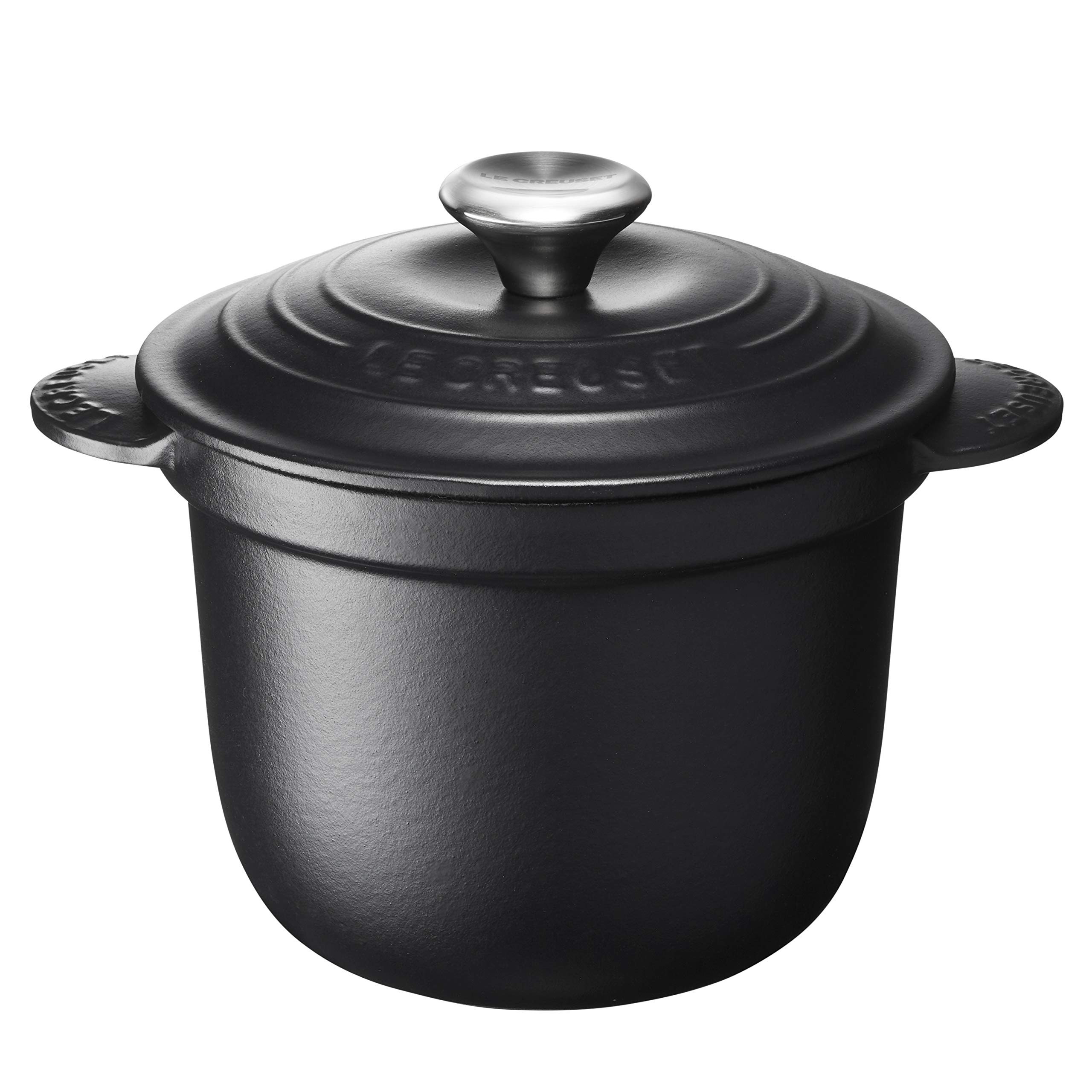 

Le Creuset Cocotte Every Cast Iron Enamel Matte and Oven Compatible Japanese 18 Pot, Black, Gas, Induction, [Official Product]