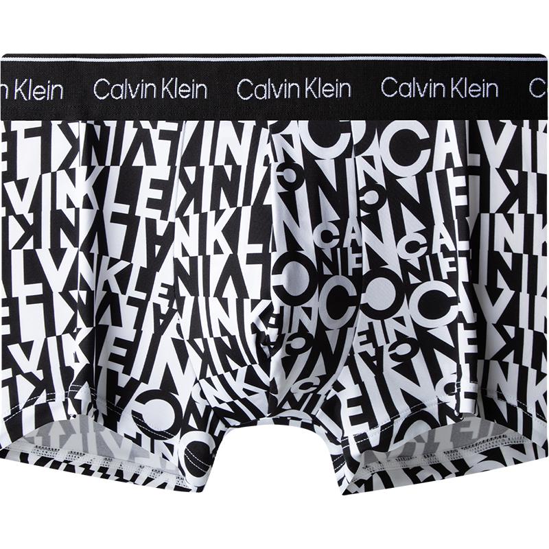 

Calvin Klein Жаккардовый пояс с логотипом и буквенным принтом, дышащие шорты-боксеры, мужские плавки, черные NP2585O-J7V S