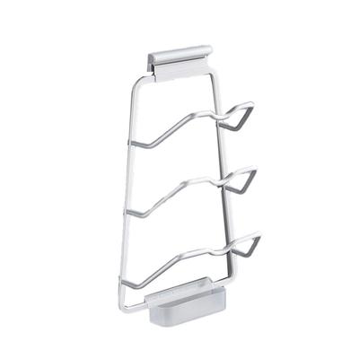 Topfdeckelhalter Bohrfrei Wandmontiert Platzsparend Aluminium Handpoliert Rostfrei für