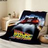 1PC Back Future Patterned Flannel Blanket Suitable For All Seasons For Home Decor Warmth And Comfort Gifts Holiday Present