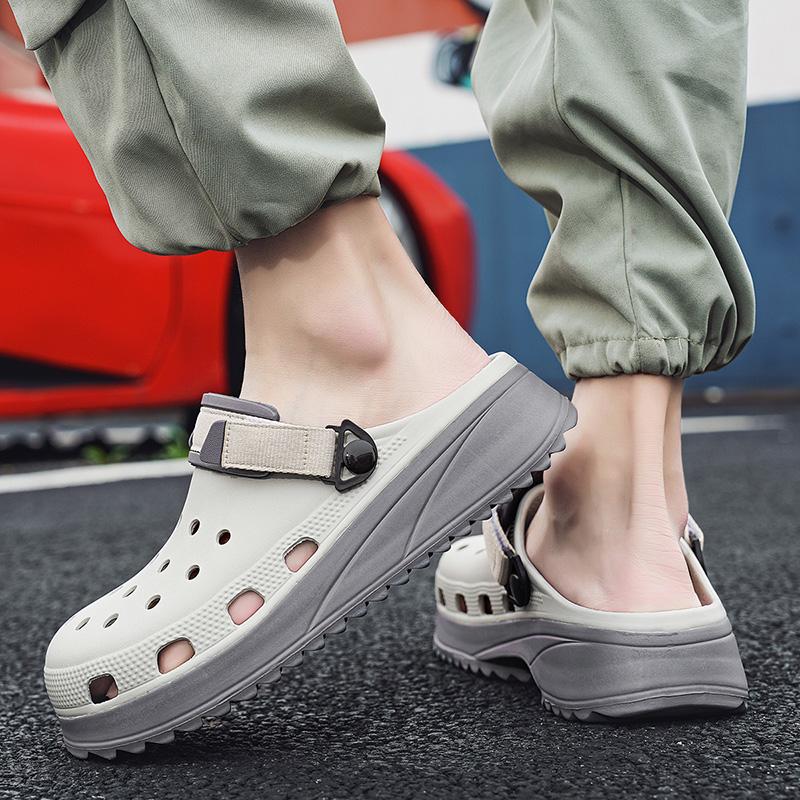 Klasické pánské dřeváky Módní ležérní platformové sandály Pánské Pohodlné lehké EVA pantofle Venkovní Protiskluzové Plážové boty Pánské