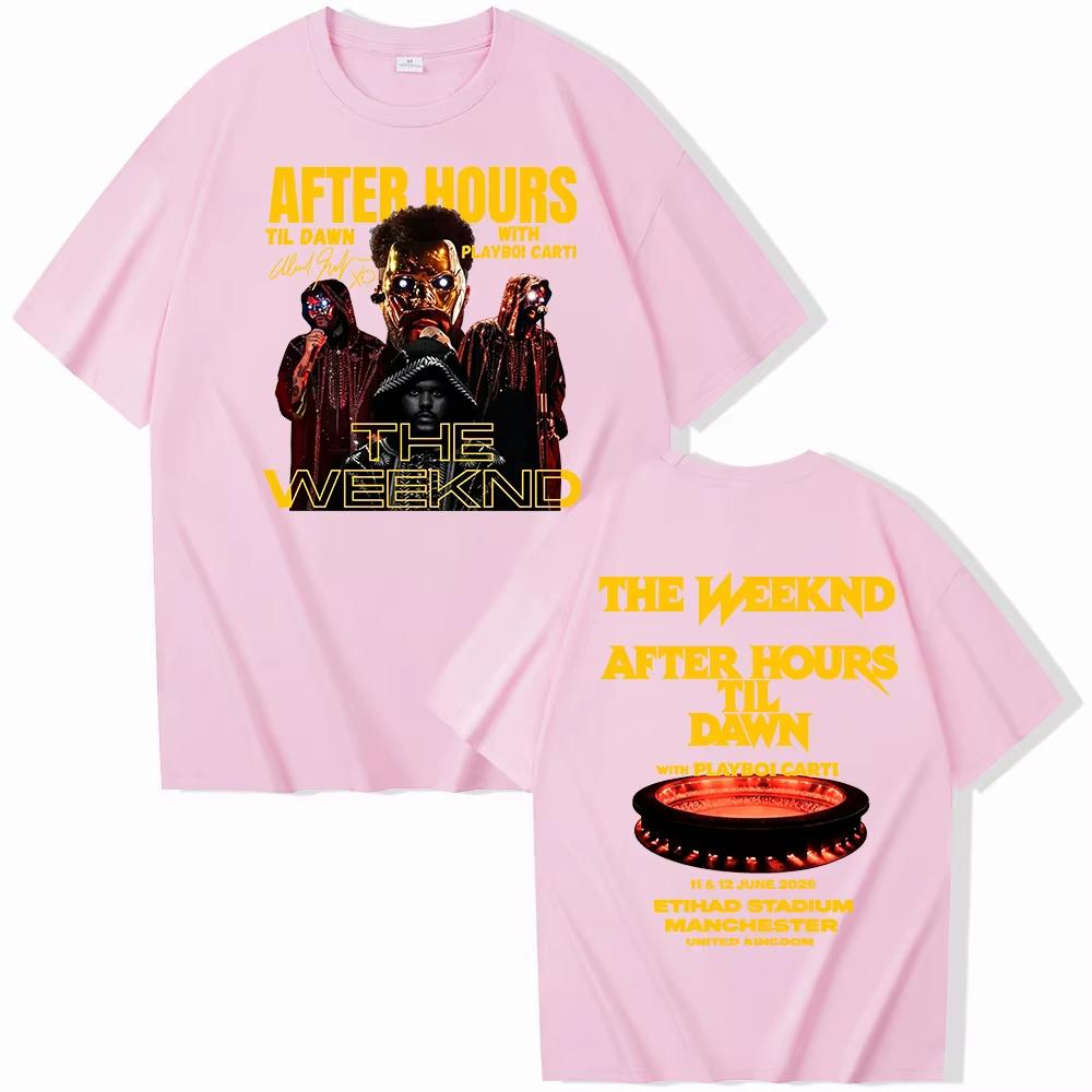 The-Weeknd After Hours Til Dawn Tour 2026 T-Shirt Man Woman Harajuku Short Sleeve Tops for Fans Gift Lightweight Breathable and Comfortable Clothes