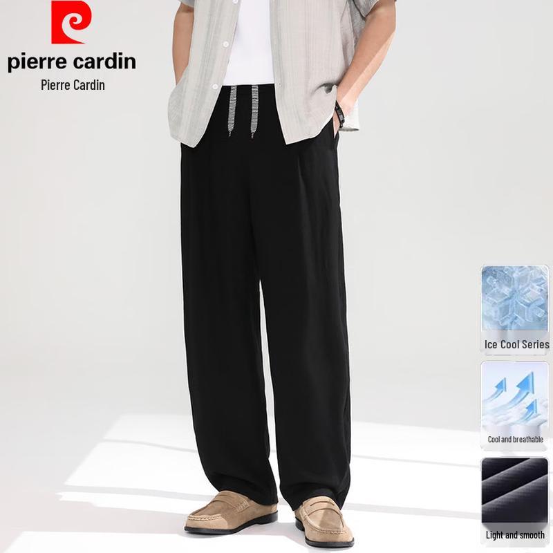 

Pierre Cardin Men s Linen Blend Straight-Leg Casual Pants L
