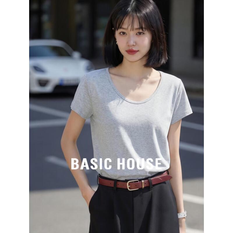 Basic House Commuter Style Tencel Blend Short Sleeve T-Shirt L