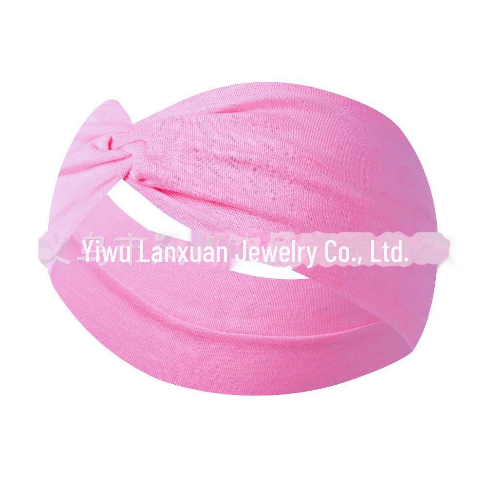 "Non-Slip Elastic Yoga Headband - Wide, Candy Colors, Sweat-Absorbent for Running & Exercise"
