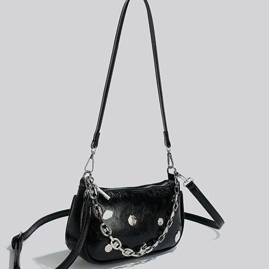 Crescent moon bag niche high-end baguette bag women's fashion shoulder underarm bag versatile messenger bag women