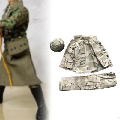 1/6 Scale Top Coat with Trousers Uniforms Suit Casual Realistic Stylish Retro Hat Dress Up for
