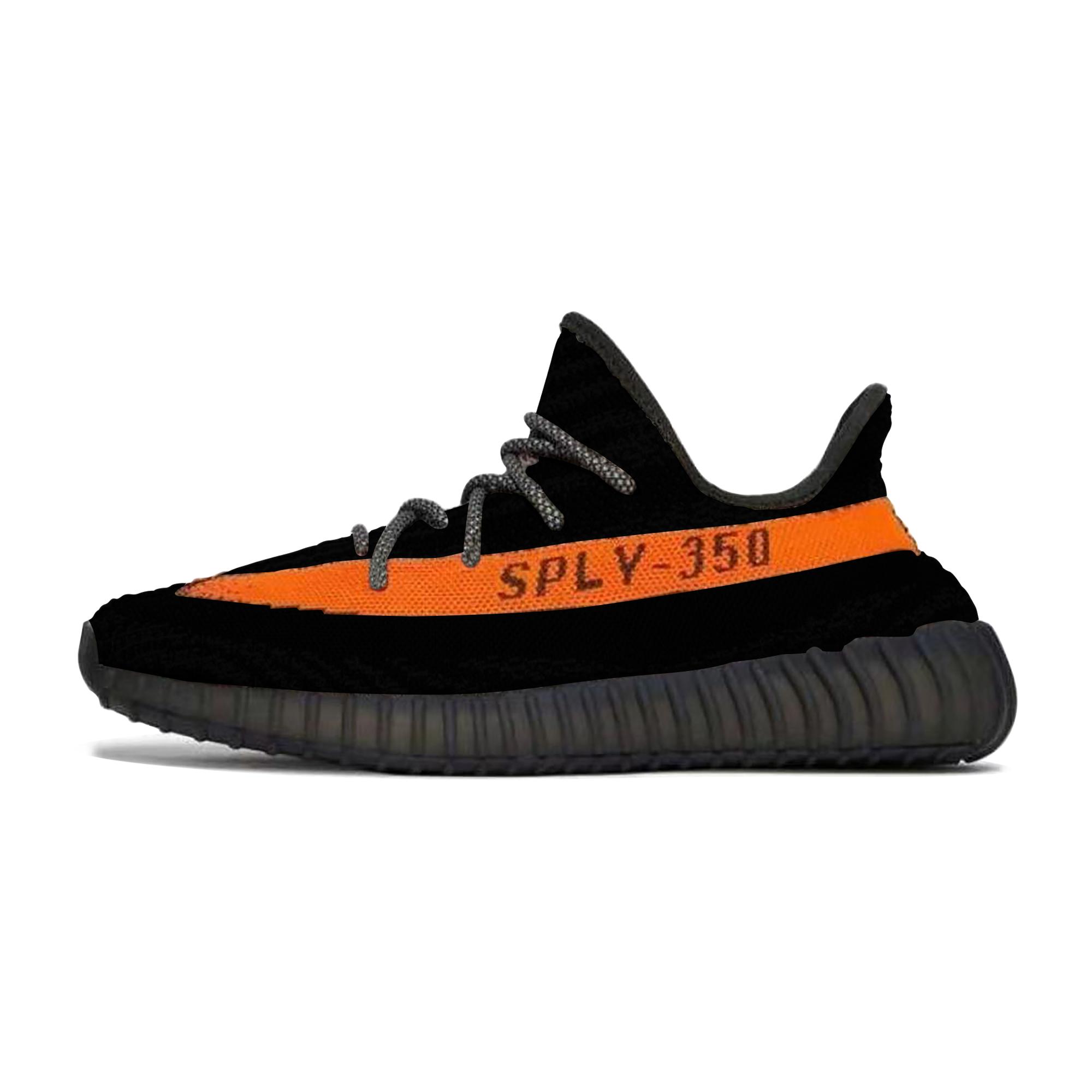 

Adidas Originals Yeezy Boost 350 Abrasion Resistant Low top Casual Shoes Unisex Black Orange HQ7045(Team578-) 38