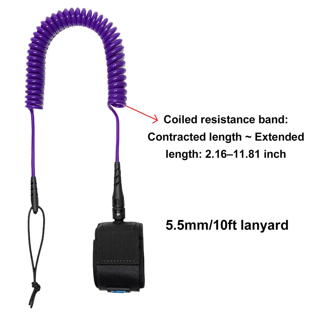 Sup Board Foot Leg Rope 5.5mm Thick Practical Surfing Stand UP Paddle Board Ankle Leash Elastic Surfboard Safety Foot Rope