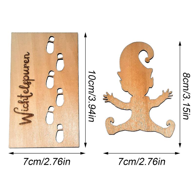 Gnome Stencil Footprints Gnome Door Accessories Christmas Gnome Elf Christmas Decorations Footprint Template