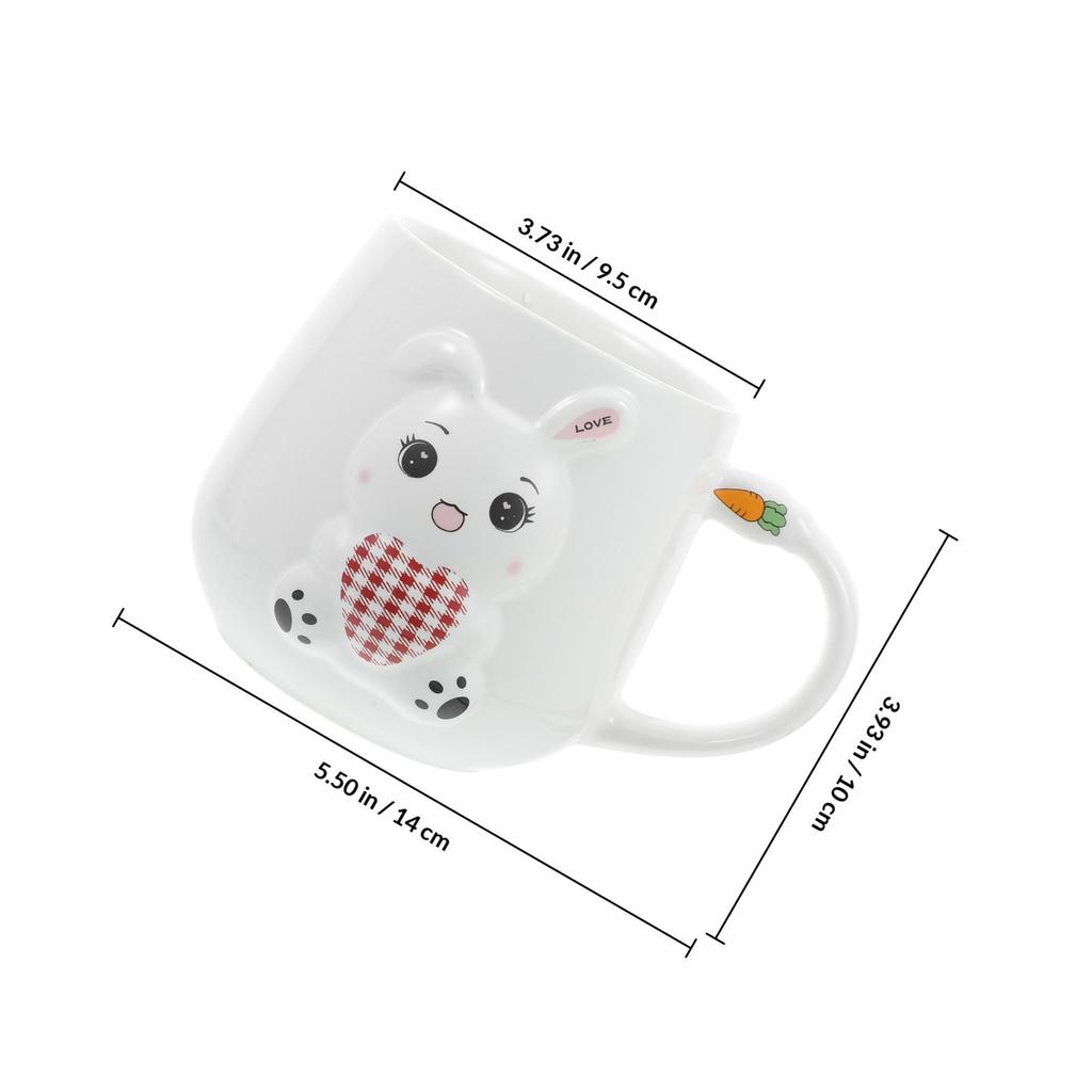Ceramic Water Cup Animal Mug Hare The Office Gifts with Handle Cute Mugs Coffee Funny
