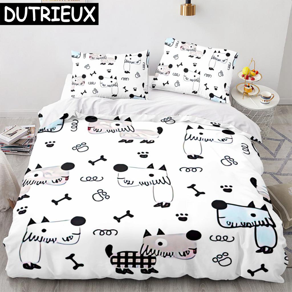 Shiba Inu Dog Bedding Set Animal Dogs Duvet Cover Double King Twin Single Bed Sets For Kids Boys Decor Home Custom Duvet Cover