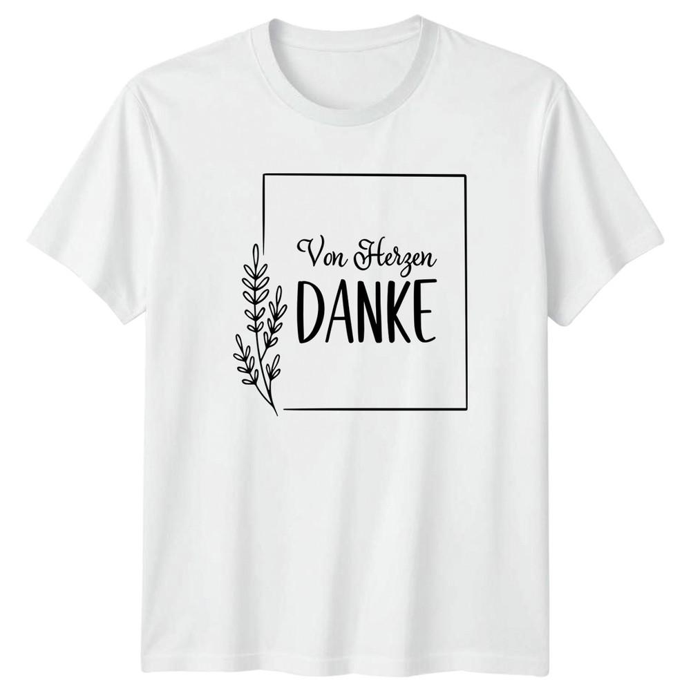 Von Herzen Danke Unisexs TShirt GerUnisex Botanical Appreciation Gift For Her S