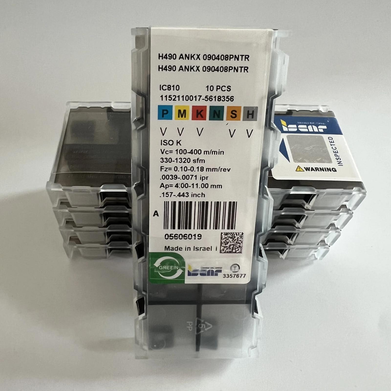 

ISCAR / H490ANKX090408PNTR IC810 Industrial indexable carbide inserts 10 Pcs