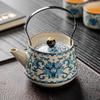 Wanfu Blue and White Tea Kettle