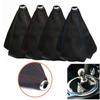 16mm Universal PU Leather Car Shift Collar Carbon Fiber Automatic Car Manual Shift Lever Knob Shift Boot Cover Leggings