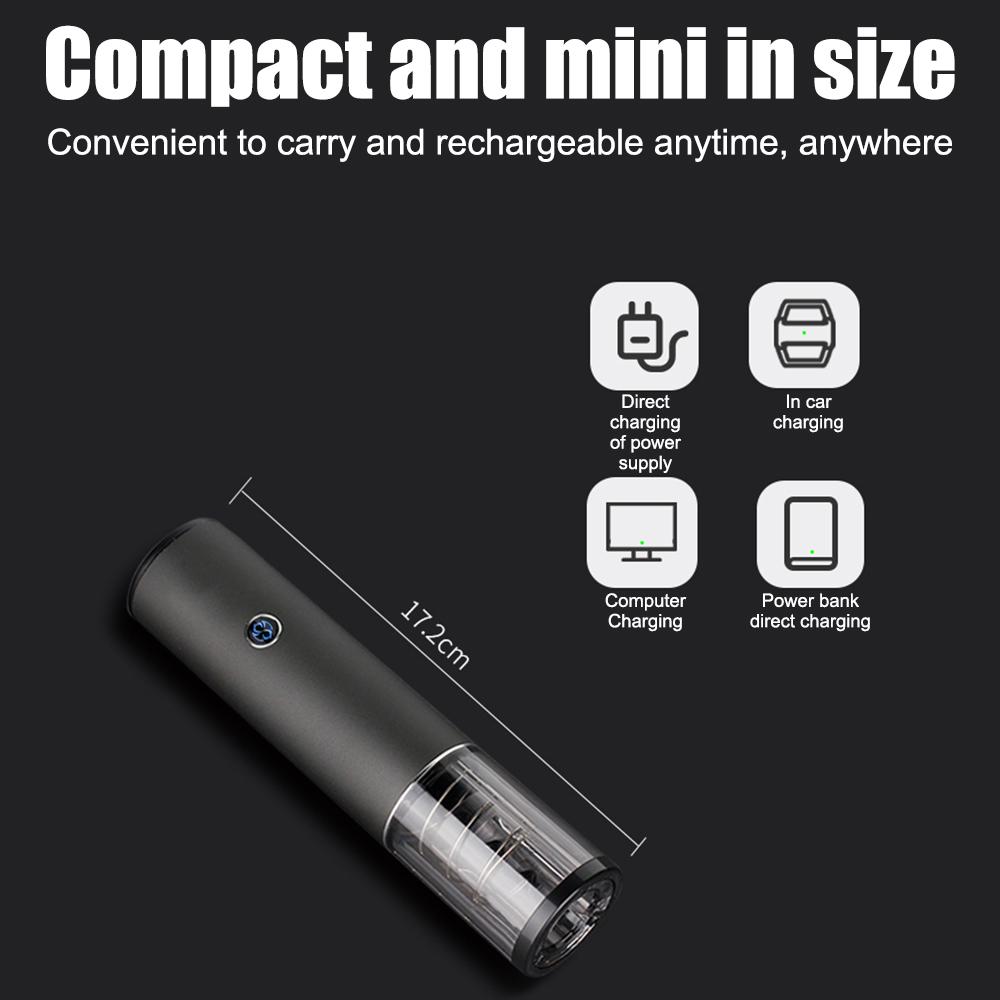 Electric Wine Bottle Opener Bar Tools Rechargeable Automatic Wine Opener for Party Bar Wine Lover Gift with Foil Cutter Electric Corkscrew