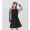 Women's Casual Dresses 2023 Autumn Fashion Simple Temperament Long Skirts Waist French Y2k Zip Up A-Line Dress Chic and Elegant