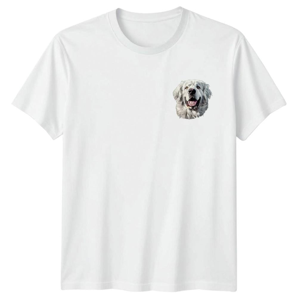 Pyrenees Dog Head Graphic Tee Unisexs TShirt Unisexs Animals Dogs S