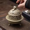 Celadon Dreibeiniger Teller Räuchergefäß Kreativer Aromatherapieofen Teetisch Keramikdekoration Adlerholz Sandelholz Ofen