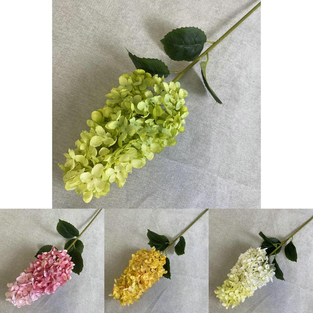 Wedding Photography Silk Hydrangea Stems 82cm Realistic Faux Flowers For Table Settings