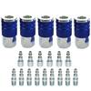 1 4 NPT Fittings Quick Coupler Set Quick Connection Design High Pressure Resistant Long-lasting Performance Use In Workshops