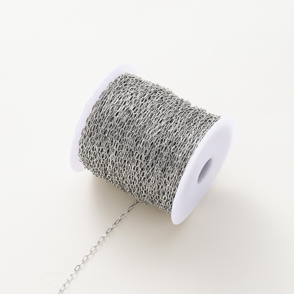 14k/18k pozlacený měděný řetízek s dlouhou životností barvy, masivní obdélníkový článek, pro výrobu DIY šperků, náhrdelníků