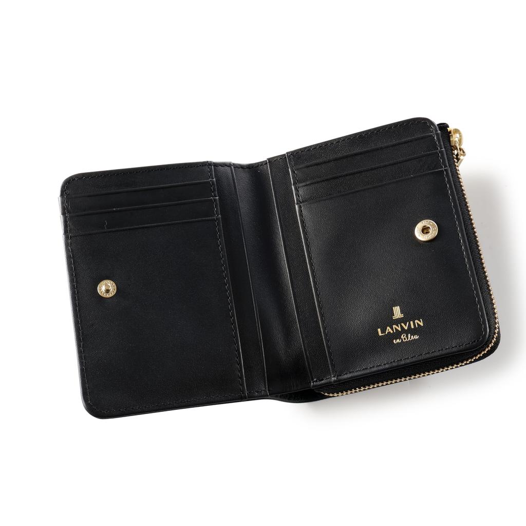 Lanvin En Bleu Luxembourg Bifold Size Black To Our Wallet, Women's, 480453, 10, (Exclusive Store)