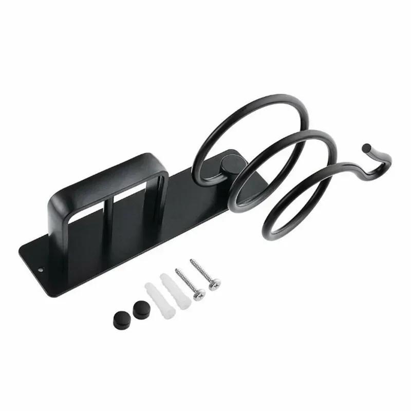 

1PC Hair Dryer Holder Organized Rack Wall Mounted Hair Straightener Stand Bathroom Shelf Storage Shelves Accessories Shelves чёрный
