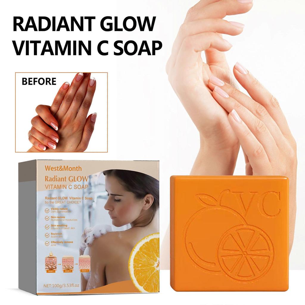 Limited time!!West&Month Brightening Vitamin C Soap - Skin Brightening And Moisturizing Bath Cleansing Soap