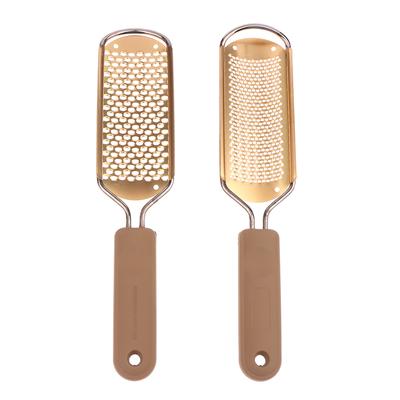 304 Edelstahl Fußfeile Kallusentferner Werkzeug zur Entfernung abgestorbener Haut Pediküre-Werkzeuge zu Hause Fußraspel Glatte weiche Füße Reibe Schaber